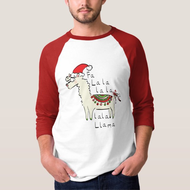 Camiseta Los niños de los Navidades de Llama son graciosos (Anverso)
