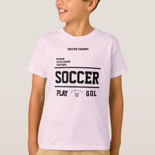 Camiseta Los niños del equipo de jugadores personalizados d
