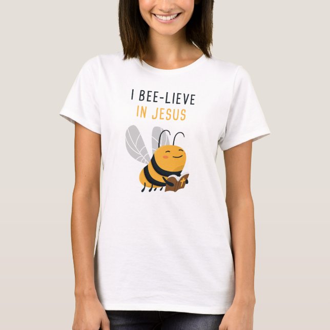 Camiseta Los niños del Evangelio Cristiano Cute Bee: Yo soy (Anverso)