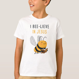 Camiseta Los niños del Evangelio Cristiano Cute Bee: Yo soy