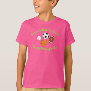 Camiseta Los niños del partido de los cumpleaños del deport