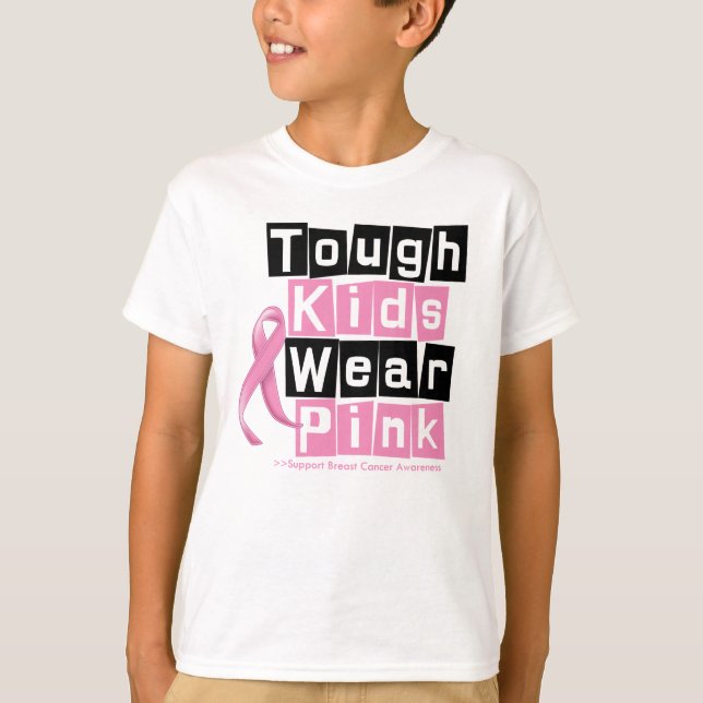 Camiseta Los niños duros llevan el rosa para la conciencia (Anverso)