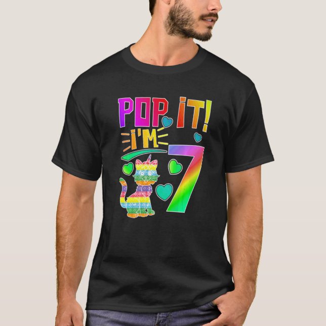 Camiseta Los niños lo pop 7 Chicas de cumpleaños chicos hac (Anverso)