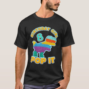 Camiseta Los Niños Lo Pop Chica Dino Gamer De 8 Años