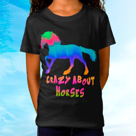 Camiseta Los niños "locos por los caballos"