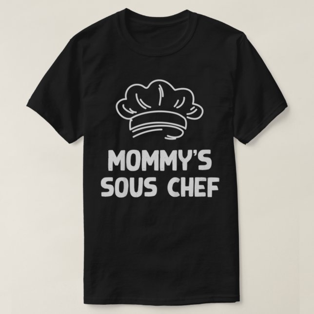 Camiseta Los niños mami's Sous Chef cocinando a la par de l (Diseño del anverso)