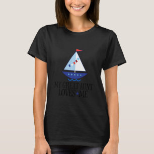 Camiseta Los niños mi gran tía me ama el velero del gran so