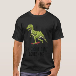 Camiseta Los niños, mi gran tía, me encanta el dinosaurio d