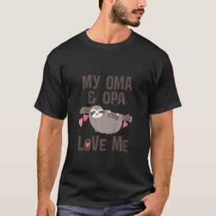 Camiseta Los Niños Oma Y Opa Me Aman Abuelo Sloth