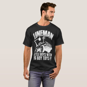 Camiseta Los niños pequeños del instalador de líneas con