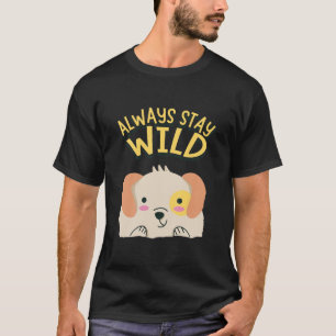Camiseta Los Niños Perros Permanecen Siempre Salvajes Para 