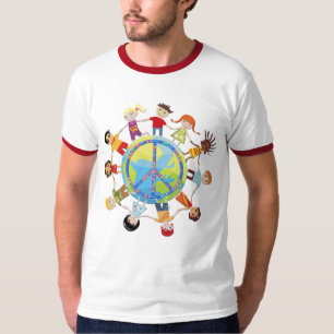 Camiseta Los niños recolectan en todo el mundo para la paz