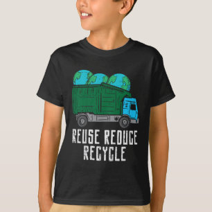 Camiseta Los niños reutilizan para reducir la basura recicl