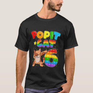 Camiseta Los Niños Se Lo Pasan A Gato Feliz Sexto Cumpleaño