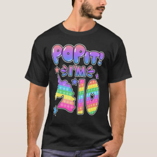 Camiseta Los niños se mueven 10 años, Chicas de cumpleaños