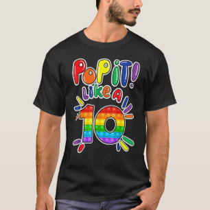 Camiseta Los niños se mueven 10 años, Chicas de cumpleaños