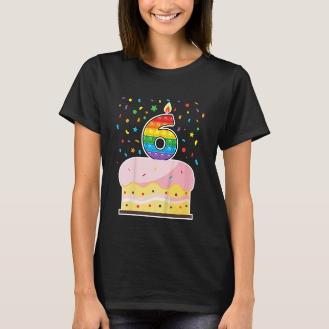 Camiseta Los niños se ríen 6 Chicas del pastel de cumpleaño (Anverso)