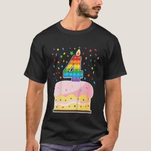 Camiseta Los niños se ríen de la cuarta torta de cumpleaños