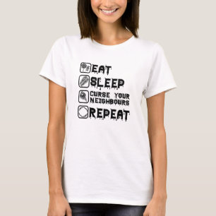 Camiseta Los niños se toman el sueño maldiciendo a sus veci