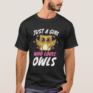 Camiseta Los Niños Sólo Son Un Chica Que Ama A Owl Toddler 