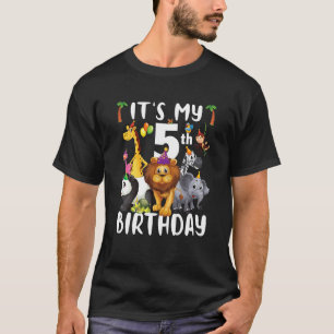 Camiseta Los niños son mi animal salvaje de 5 cumpleaños zo
