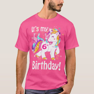 Camiseta Los Niños Son Mi Sexto Cumpleaños Unicornio (6 Año