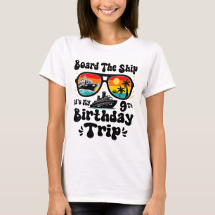 Camiseta Los niños suben al barco Es mi cumpleaños número 9