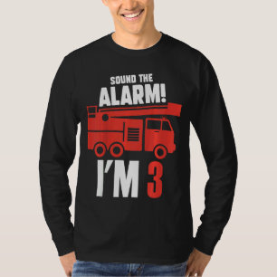 Camiseta Los niños suenan la alarma, tengo 3 años de cumple