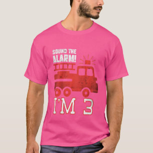 Camiseta Los niños suenan la alarma, tengo 3 años de cumple