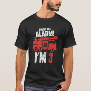 Camiseta Los niños suenan la alarma, tengo 3 años de cumple