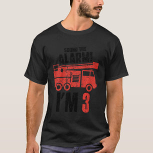 Camiseta Los niños suenan la alarma, tengo 3 años de cumple