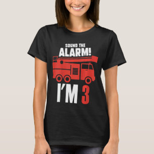 Camiseta Los niños suenan la alarma, tengo 3 años de cumple