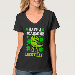 Camiseta Los Niños Tienen Un Afortunado Día Dino St Paddys