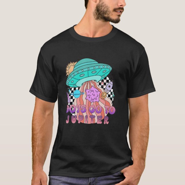 Camiseta Los Niños Van Al Retro Del Espacio Ultraterrestre  (Anverso)