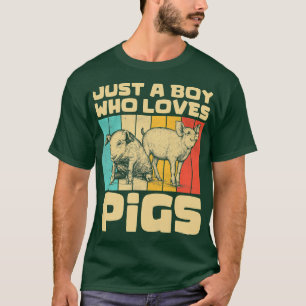 Camiseta Los Niños Vintage Pigs Aman Solo A Un Niño Que Ama