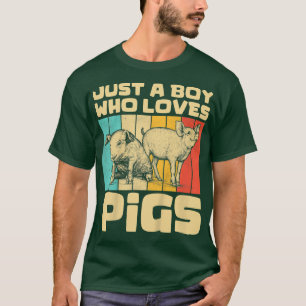 Camiseta Los Niños Vintage Pigs Aman Solo A Un Niño Que Ama