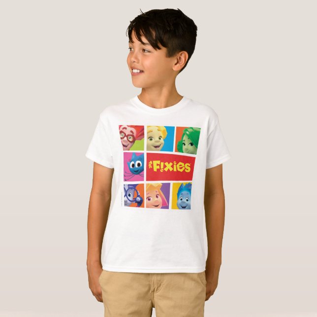 Camiseta Los niños y el cochecillo de Fixies el | Fixie (Anverso completo)
