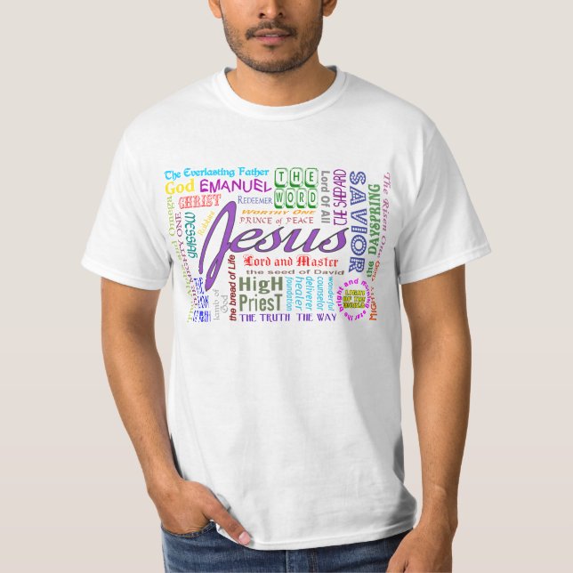 CAMISETA LOS NOMBRES DE JESÚS... (Anverso)