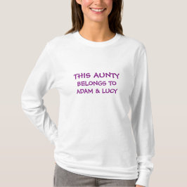 Camiseta Los nombres del niño del personalizar en la tía