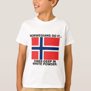 Camiseta Los Noruegos Lo Hacen... Rodilla en polvo blanco