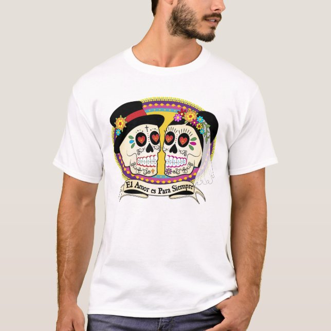 Camiseta Los Novios Sugar Skull Mens Shirt (Anverso)