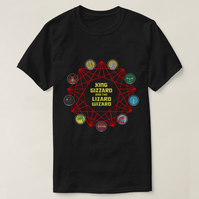 Camiseta Los nuevos símbolos King-gizzard rock psicodélico  (Diseño del anverso)