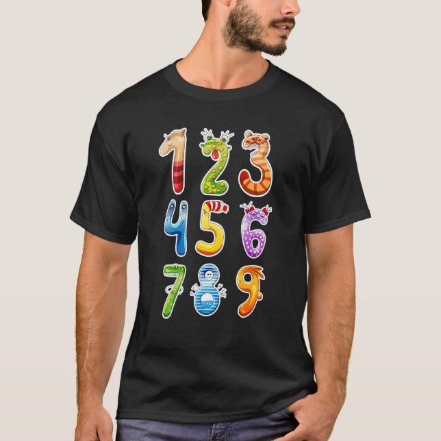 Camiseta Los números de representación matemática de vuelta (Anverso)