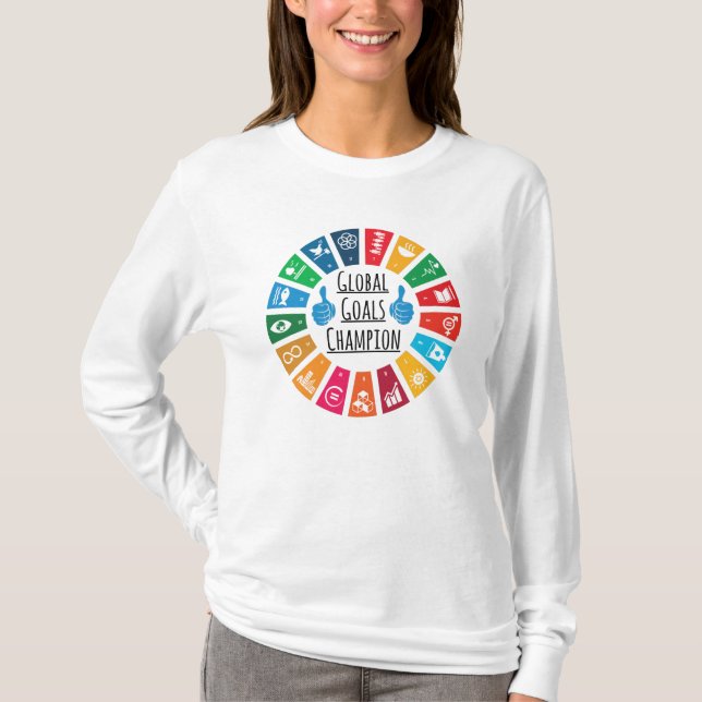Camiseta Los Objetivos Globales son el campeón de los ODS d (Anverso)