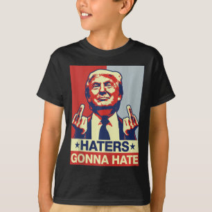 Camiseta Los odiadores divertidos odiarán al Dedo Medio Don