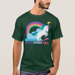 Camiseta Los odiadores odiarán el divertido arcoiris de Uni