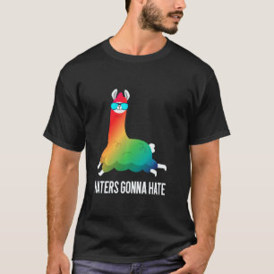 Camiseta Los odiadores odiarán el Rainbow Llamacora Unicorn