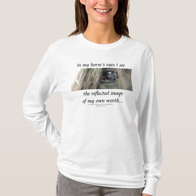 Camiseta Los ojos/de mi caballo envuelven de largo la (Anverso)