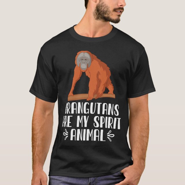 Camiseta Los Orangutanos son mi animal espiritual (Anverso)