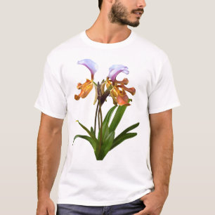 Camiseta Los orquídeos de paphiopedilum se entrelazan